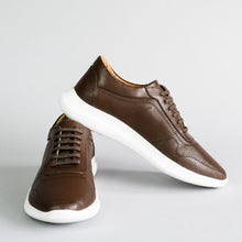 Load image into Gallery viewer, &lt;transcy&gt;Varjo | Brown Genuine Leather Men Sneaker&lt;/transcy&gt;
