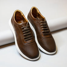 Load image into Gallery viewer, &lt;transcy&gt;Varjo | Brown Genuine Leather Men Sneaker&lt;/transcy&gt;
